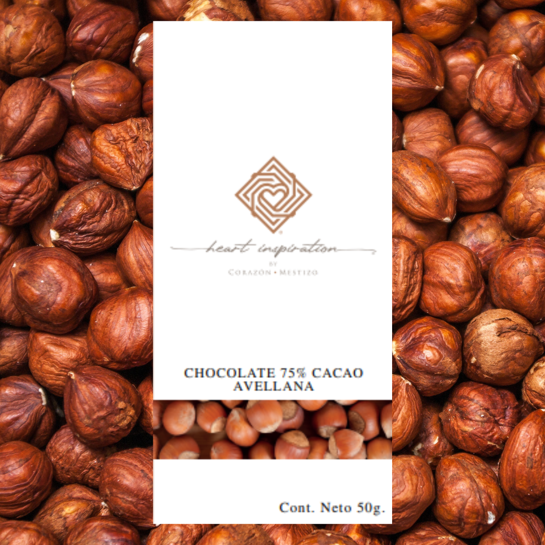 Barra de Chocolate 75% Cacao Avellana